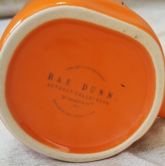 Rae Dunn Happy Halloween Seasonal Holiday Coffee Mug. Solid Orange. NWT. - Picture 4 of 4